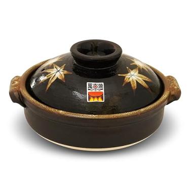 Imagem de Yokkaichi Banko-yaki Donabe Pote de barro: Elegante pote de cerâmica de folha de outono - seguro para micro-ondas e forno - perfeito para pratos cozidos e quentes, feito no Japão (6)
