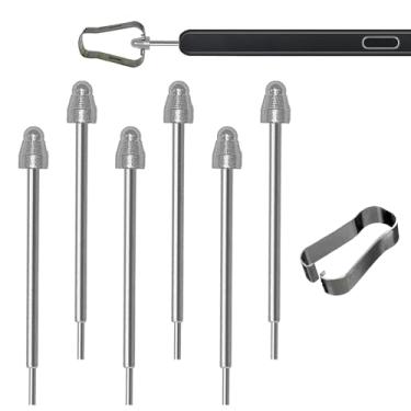 Imagem de 6 pontas de metal Z Fold S Pen de substituição para Samsung Galaxy Z Fold 6/5/4/3 pontas de caneta Stylus, pontas de metal de substituição compatíveis com Samsung Z Fold 6/5/4/3 S pontas de caneta com