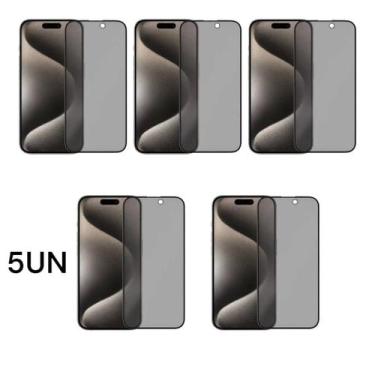 Imagem de Kit Privacidade Com 5UN Películas De Vidro Anti Espião 3D para Iphone 