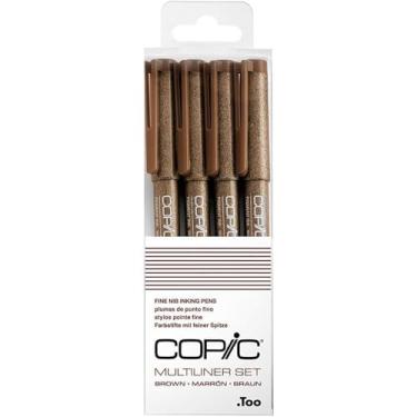 Imagem de Copic Marcador Multi Liner 4 peças, conjunto marrom