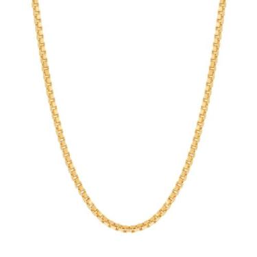 Imagem de Cordão Banhado A Ouro 18k Fio Veneziana Rommanel Tamanho 60cm