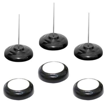 Imagem de Kit 03 Espetos Para Papel Comanda e Kit 03 Umedecedores Molha Dedo c/ 