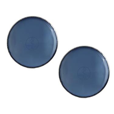 Imagem de Pacote com 2 cabeças/películas de tambor para Doumbek/Darbuka 22,2 cm/22,9 cm transparente (transparente/branco (azul transparente 22,2 cm))