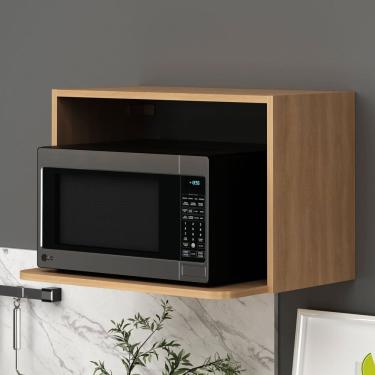 Imagem de Nicho Aéreo Multiuso 60cm para Microondas e Forno Elétrico Freijó