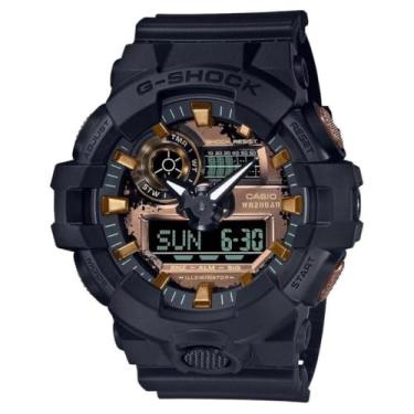 Imagem de Relógio CASIO G-SHOCK masculino anadigi marrom GA-700RC-1ADR