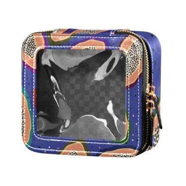 Imagem de Fitrendlovey Bolsa organizadora de maquiagem com grande claraboia e zíper estojo cosmético portátil para cuidados com a pele e itens essenciais de viagem, T5, one size