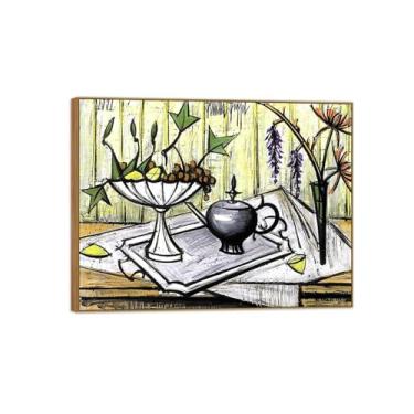 Imagem de MUHJDYC Impressão de pintura famosa em tela - quadros de moldura de madeira decoração de parede - arte de parede para sala de estar quarto casa (fruteira) 70x90cm-27x35in