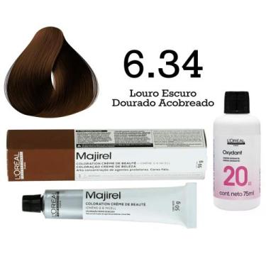 Imagem de Coloração Majirel 6.34 Louro Escuro Dourado Acobreado + Emulsão Oxi 20