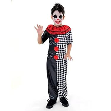 Imagem de Fantasia Terror Infantil Palhaço assustador de 2 a 12 Anos (G 7-9)