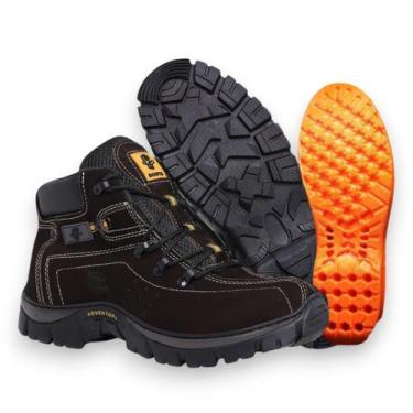 Imagem de Bota Motociclista Coturno Masculino Em Couro Adventure Trilha Trabalho