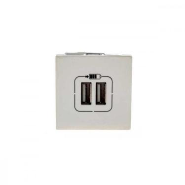 Imagem de Modulo Pial Plus+ Branco 2 Tomada Usb 2400Ma 615089Bc, Branco