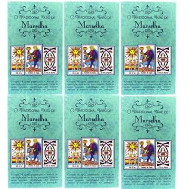 Imagem de Kit Atacado com 6 Baralhos o Tarot de Marselha 78 Cartas - Lua Mística