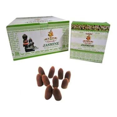 Imagem de Incenso cone cascata Goloka Jasmim Back Flow