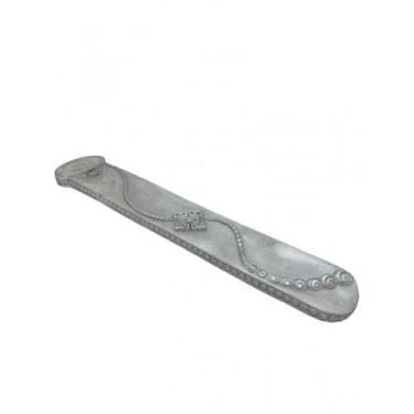 Imagem de Incensário Régua 27 cm Universal Branco Resina - Lua Mística - 100% Or