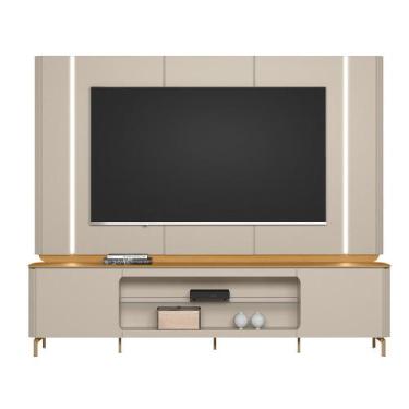 Imagem de Rack sem Led e Painel com Led Santorini TV 75 polegadas Linea Brasil, 