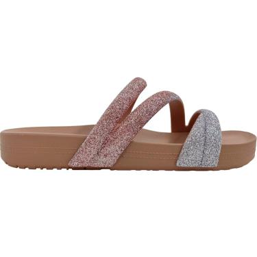 Imagem de Tamanco Feminino Papete Casual Dia a Dia com Tiras em Glitter Zaxy 18956