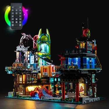 Imagem de LocoLee LED Light Kit Compatible with Lego NINJAGO City Markets, Remote Control Creative Lighting Set Accessories Compatible with Lego 71779 for Fans (Lights Only, No Models)