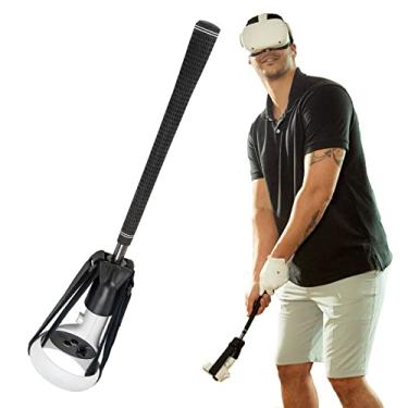 Imagem de GimmeVR VR Golf Club Handle Accessory Compatible with Oculus Quest 2 and Rift S, Realistic Grip Handle Attachment with Weighted Balance, Golfing Game Extension Adapter