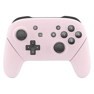 Imagem de Alças de placa traseira para controle NS Switch Pro da eXtremeRate, capa de proteção de encaixe de reposição para NS Switch Pro – controle não incluído, Sakura Pink