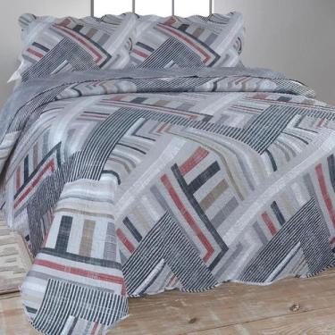 Imagem de Cobre Leito Dupla Face Estampada King 280X260Cm Vilhena - Jolitex