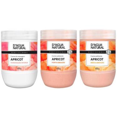 Imagem de Kit Dagua Natural 3 Unidades Apricot Creme Apricot 650g + Creme Aprico