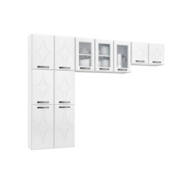 Imagem de Cozinha Completa Rubi Aço 3 Peças (2Aéreos+1Paneleiro) CZ42 Branco - Telasul