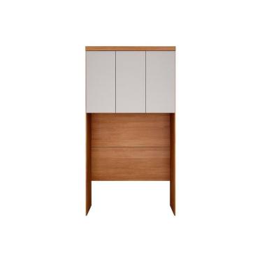 Imagem de Armário Ponte Modulado Aéreo Solteiro Rizon/Linea c/ 3 Portas Cumaru/Fendi 25 - Novo Horizonte