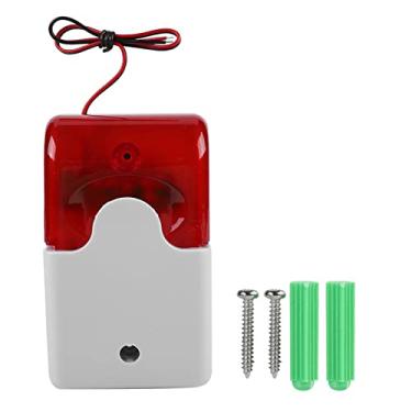 Imagem de 12V com fio Sirene Sirene Sirene Alarm STROBE DE SOM RED RED SILE Sirene Home Security Alarme de alarme de alta qualidade Abs Material de prova de incêndio de plástico Durável