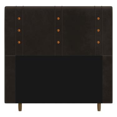 Imagem de Cabeceira Cama Box Casal Roma 140cm Suede Marrom