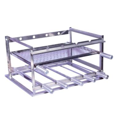 Imagem de Suporte Para Churrasco Fast Gourmet Luxo Com 5 Espetos E Grelha Sal05