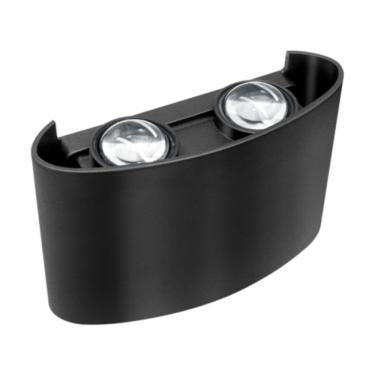 Imagem de Arandela Led Lentille Double Preta 4w Branco 6500k