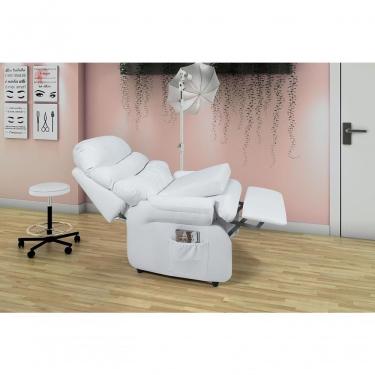Imagem de Poltrona Reclinável Barão Cílios Lashes Com Assento De Elevação Corano Branco Branco 036