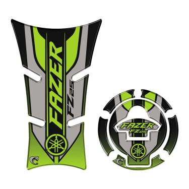 Imagem de Kit Protetor Tanque E Bocal Adesivo Moto Yamaha Fz25 2023-2024 Verde Verde