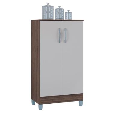 Imagem de Armário Multiuso 60cm 2 Portas Tami P11 Chocolate-off White - Mpozenato