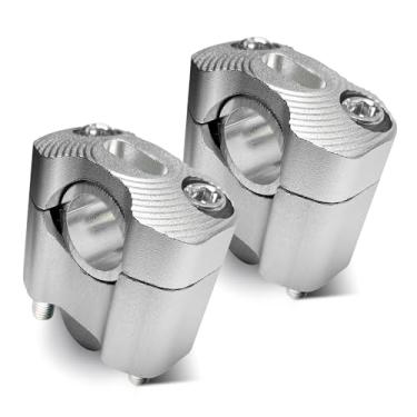 Imagem de Lyn666 Suportes De Guidão Motocicleta, Braçadeiras Universais Para Guidão, Adequados Quadriciclos 1 1/8" (28 Mm) Ou 7/8" (22 Mm), Prata