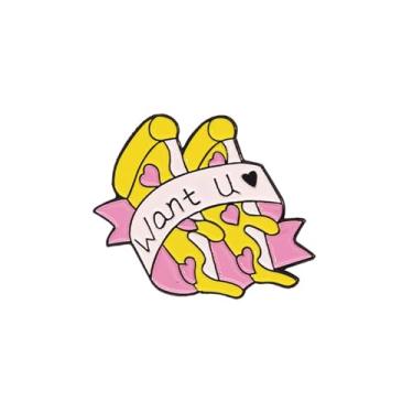Imagem de Salsicha de presunto, sorvete, pizza do amor, ornamento de broche, emblema de bom amigo, Metal Zinco Acrílico