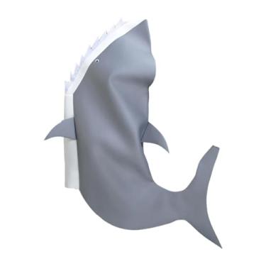 Imagem de Deevoka Fantasia de tubarão para adultos, cosplay, fantasia decorativa de tubarão para Halloween, carnaval