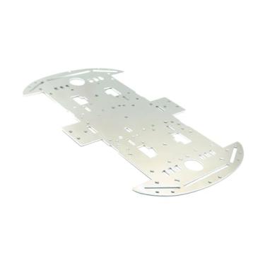 Imagem de menolana Chassi de carro inteligente de metal, liga de alumínio, acessórios para carros robóticos, substituição, base leve, prática, estável e profissional, Sem Furo para Motor 4wd