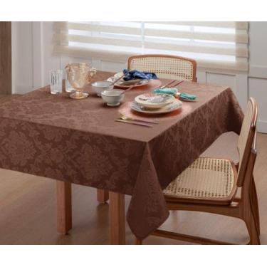 Imagem de Toalha de Mesa Jacquard Luxuosa - MFF ENXOVAIS & C.L, Tabaco, 12 Lugar
