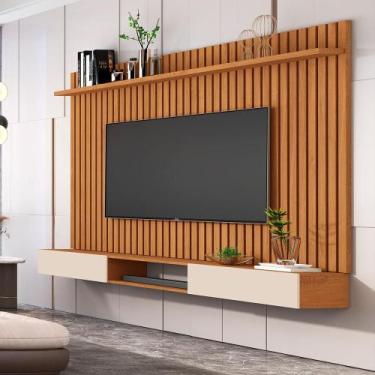 Imagem de Conjunto Painel Ripado e Nicho 1.8 Colonne Nature Off White - CASA H