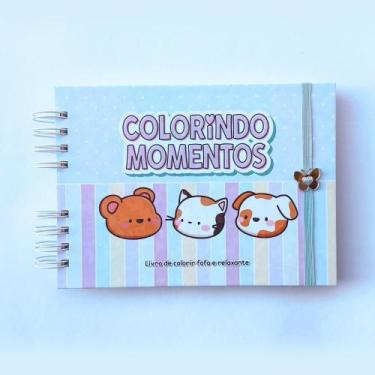 Imagem de Livro de colorir Colorindo Momentos A5 Capa Dura 50 Folhas 180g - Mera
