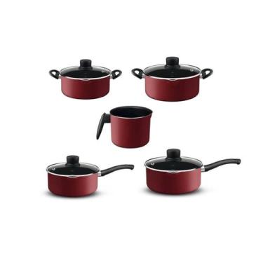 Imagem de Jogo De Panelas 5 Peças Smart Vermelho Rochedo R2T1Jdc11