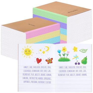 Imagem de Henoyso Caderno de composição primária de 40 peças, diário infantil de 24 x 19 cm, material escolar de volta às aulas, caderno de escrita primário K-2 para crianças, diário de histórias de desenho e