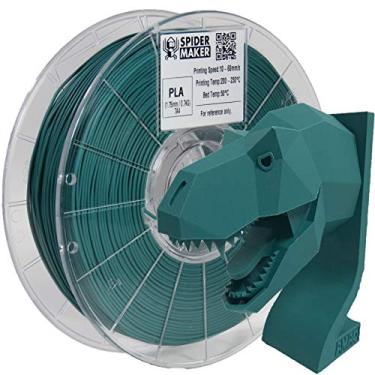 Imagem de Filamento PLA fosco 3D SpiderMaker - Acabamento fosco com cores vibrantes incríveis - Compatível com Bambulabs AMS - PLA de 1,75 mm, 700g, precisão dimensional +/- 0,03 mm (verde pavão)