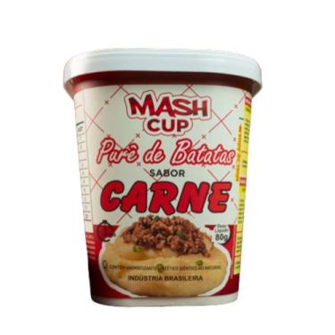 Imagem de Purê de Batata Instantâneo Sabor Carne 80g  Leve 5 Copos Mash Cup Prát