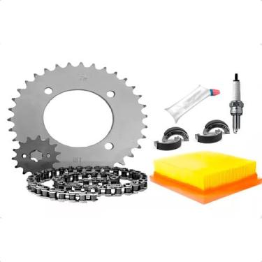 Imagem de Kit Revisão Relação Pop 110i+ Lona de Freio/Vela/Filtro de ar