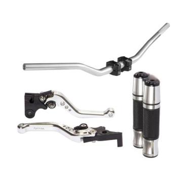 Imagem de Kit Guidão Esportivo Manopla Punho Luva Manete Yamaha MT 03 - Stark Ra