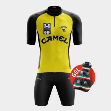 Imagem de Conjunto de Ciclismo Masculino- Camisa Camel (PRO) e Bermuda GEL (WAY)