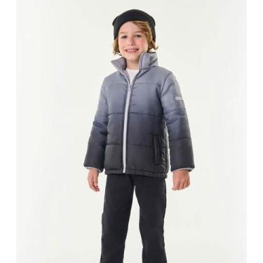 Imagem de Jaqueta Puffer Infantil Masculina Trick Nick Cinza, 4, Cinza
