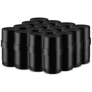 Imagem de DMuuuDM Pacote com 15 recipientes de desodorante de plástico de 30 ml, recipiente redondo vazio para desodorante caseiro, sabonete em bastão para barbear, protetor labial de calcanhar, barras de loção